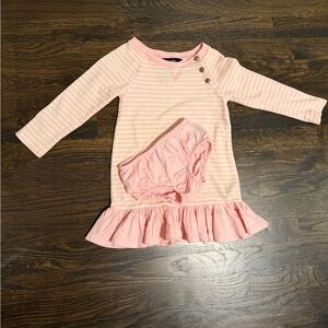 Ralph Lauren Soft Pink Toddler Dress with Bloomers